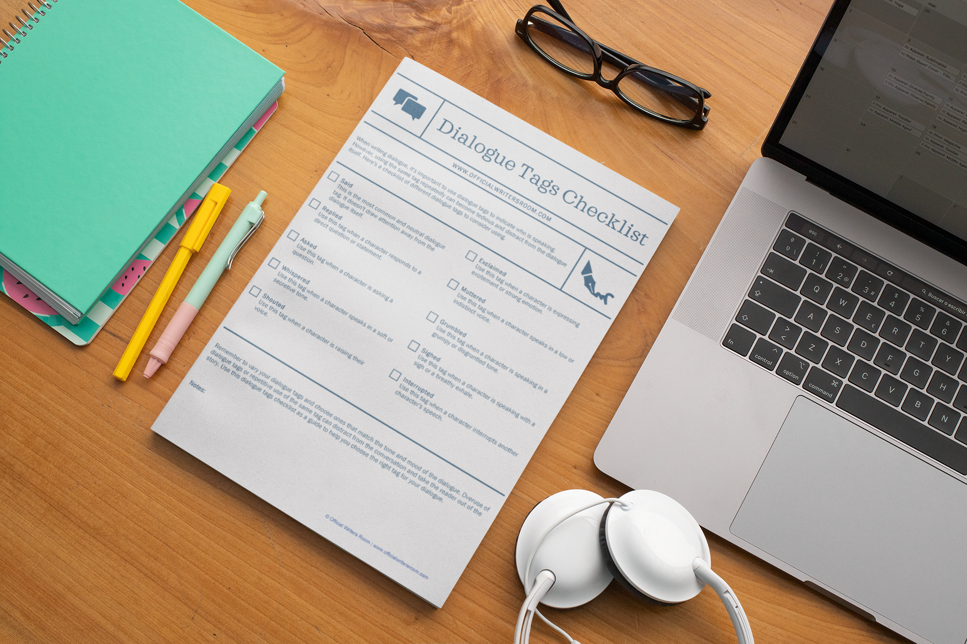 Dialogue Tags Checklist