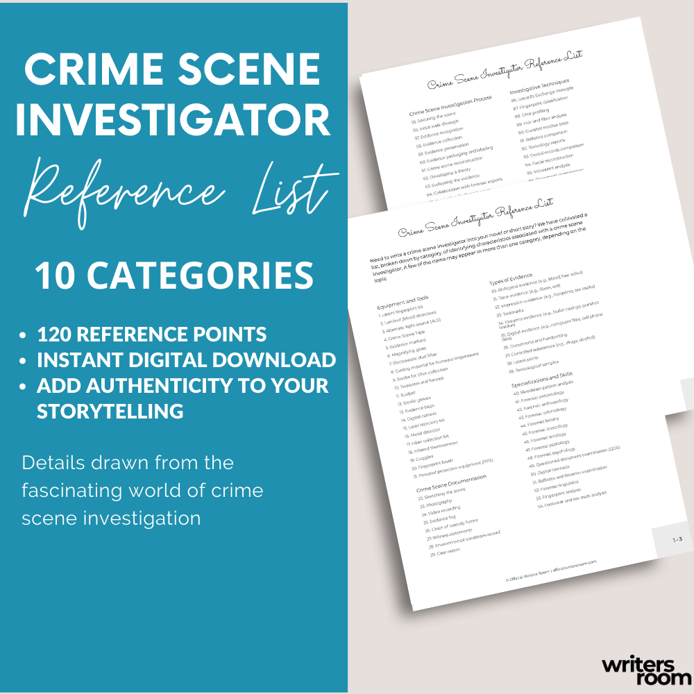 Crime Scene Investigator Reference List