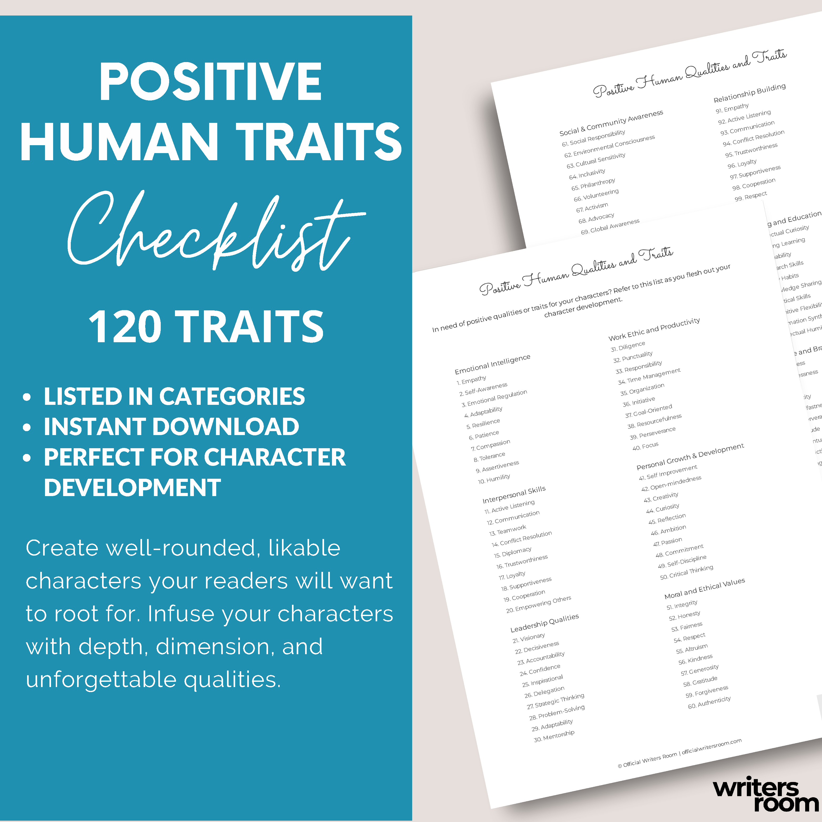 Human Qualities and Traits Bundle