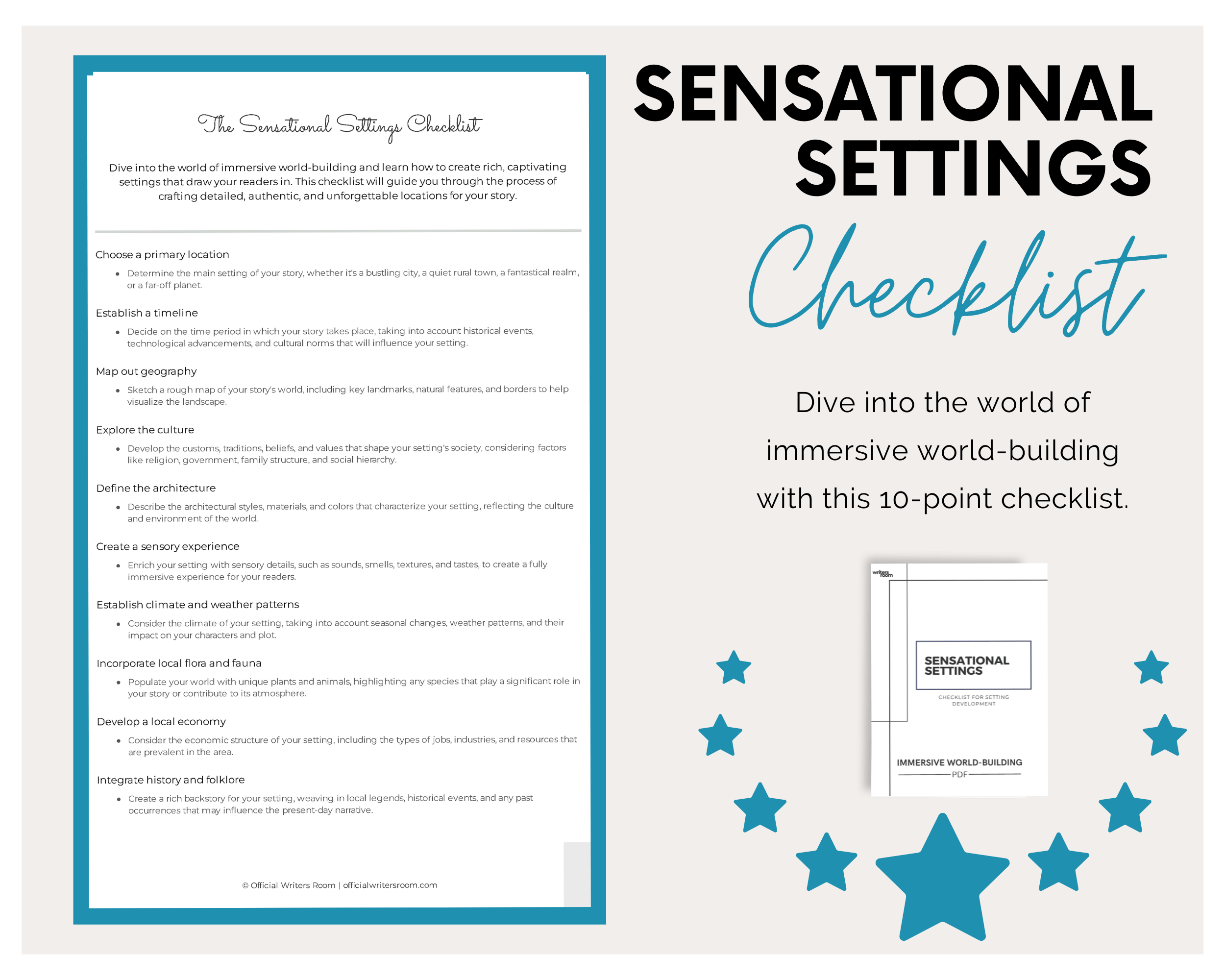 Sensational Settings Checklist